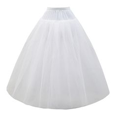 PRICES MAY VARY. SHAPE: Hoopless, Full-Length, 4 Layers Netting Tulle SIZE: Waist adjustable: 24-35", Length:40" OCCASION: Petticoat Crinoline for Wedding Dress Quinceanera gown, and other special occasion dress. COLOR: White Attention: Because high-pressed during stock and shipping process, petticoat may not looks puffy as picturs. please unfold it, hang it up for one day, it will looks much better(some smells will gone during this process). Just only hang it up. Please do not steam iron it, never water wash it. otherwise it will not puffy any more.  Aprildress A-line Hoopless Petticoat Crinoline Underskirt Slips for Bridal Wedding Dress

 This petticoat is perfect for a-line wedding dress. It will make your wedding dress look more puffy and beautiful. Most wedding dresses need a petticoa Dress Quinceanera, Wedding Dresses Uk, Hoop Skirt, For Wedding Dress, Bridesmaid Dresses Prom, Other Half, Steam Iron, Bridal Wedding Dresses, Wedding Bridesmaid Dresses