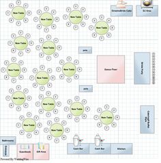 the floor plan for a restaurant with tables and chairs, seating areas, and other items