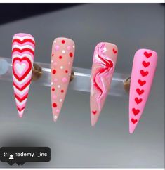 Classy Spring Nails, Nail Art Designs Valentines, Nail Art Designs Valentines Day, Nail Designs For Beginners, Valentines Nail Art Designs, Easy Nail Designs, Easy Nail Art Designs, Pastel Nails Designs, Easter Nail Designs