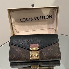 Beautiful Louis Vuitton Pallas Wallet In Noir. Classic Monogram With A Touch! Condition: Used, Lightly! Louis Vuitton Multi Pochette Accessoires Black, Louis Vuitton Pallas, Louis Vuitton Wallet Women Black, Louis Vuitton Compact Wallet, Noir Color, Victorine Wallet Louis Vuitton, Classic Monogram, Bags Louis Vuitton, Louis Vuitton Bags