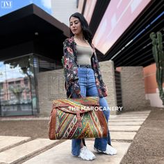 ➤ Check our shop for more items: https://www.etsy.com/shop/THEMAROCANERY This handmade extra-large Kilim duffle travel bag is the perfect accessory for your next adventure or weekend getaway. Made with high-quality Kilim fabric, this bag is both durable and stylish. The unique Western-inspired design makes it a great gift for her. It is spacious enough to carry all your essentials for an extended trip, and its versatile design makes it perfect for use as a weekender, carpet, overnight, and boho Leather Bag Tag, Leather Duffel Bag, Kilim Bag, Kilim Pattern, Leather Weekender Bag, Leather Duffel, Leather Weekender, Moroccan Leather, Carpet Bag