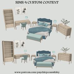 the sims 4 custom content cc furniture decorative desk home office study cabinet bookcase shelf poster lighting chair desk chair bedroom double bed night stand surfaces comfort dresser Desk Chair Bedroom, Study Cabinet, Bed Night Stand, Bedroom Double Bed, Sims Furniture, The Sims 4 Custom Content, Bed Night, Bookcase Shelf, Cabinet Bookcase