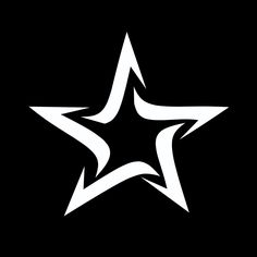 a white star on a black background