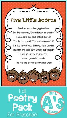 the five little acorns poem for preschool