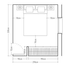 the floor plan for an apartment with two beds and one bathtub, which is measurements