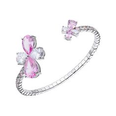 Category: BraceletName: Flower Open BraceletColor: Rose Pink with WhiteMaterial: White Gold-Plated Brass, ZirconSize: Small/Medium Inspiration: NJ's unique little flowers continue to bloom in the fall and winter. The unique flower shape with a sense of design, the ring of the bracelet is decorated with bright zircon, the square bottom and round diamonds increase the layering of the shape. The special rose red color scheme not only has a bright eye-catching effect, but also adds an elegant temper Rose Red Color, Red Color Scheme, Flower Shapes, Red Color Schemes, Bright Eye, Unique Flower, Unique Flowers, Little Flowers, Flower Bracelet