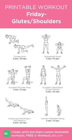 the printable workout poster shows how to do an exercise with your arms and legs