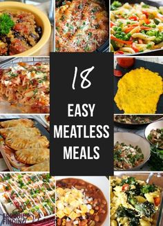 Easy Meatless Monday Recipes, Meatless Friday Dinners, 15 Minute Vegetarian Meals, Easy Meatless Meals, Mexican Easy, Veggie Lasagna Recipe, Potato Enchiladas