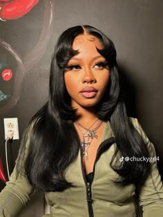 Early 2000s Hair, Center Part Hairstyles, In Ha Mood, Hime Cut, Exotic Hairstyles, High Fashion Hair, Fire Hair, Hair Styles To Try, Hair Magazine