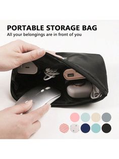 the portable storage bag is open and ready to be used