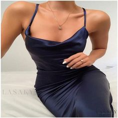 Lasaky - Nude Pink Silk-like Camisole Dress Silk Party Dress, Stylish Midi Dress, Blue Party Dress, Silk Dress Long, Camisole Dress, Bodycon Dress Parties, Satin Mini Dress, Satin Slip, Satin Slip Dress