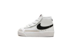 Blazer Mid '77 DA4088 100 Kids Blazers, Nike Blazer Mid 77, Blazer Mid, Nike Kids, Nike Blazer, Leather Fabric, Black Nikes, Nike Shoes, Black Shoes