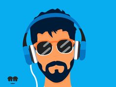 a man wearing headphones and sunglasses with the words, how to use headphones?