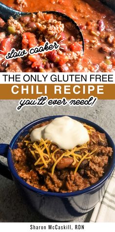 Dive into this gluten free dairy free dinner option. Our slow cooker meal is a blend of slow cooker ground beef recipes and zesty green chilies, offering a homemade chili that’s both satisfying and safe for gluten-free diets. It’s the perfect comfort food to enjoy after a long day, packed with flavor and nutrients. | Easy Gluten-Free Recipes | Healthy Recipes | Gluten Free Food | Gluten Free Diet | Clean Eating Recipes | Easy Meals | Slow Cooking | Soup Recipes | Lunches and Dinners | Gluten Free Crockpot, Gluten Free Chili Recipe, Homemade Chili Seasoning Mix, Crockpot Chili Recipe, Gluten Free Dairy Free Dinner, Gluten Free Spices, Slow Cooker Chili Beef, Homemade Chili Seasoning, Gluten Free Comfort Food