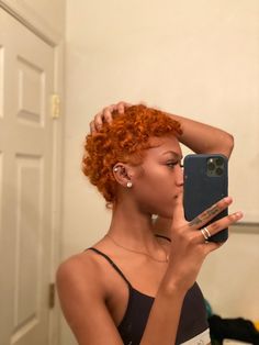 Short Hairstyle Women Black Woman Color, Mullet Black Women Curly, Dyed Finger Waves, Short Curly Hair For Black Women, Short Curly Hair Products, Pixie Cut Black Women Curly, Pixie Natural Haircut For Black Women, Short Haircut On Black Women, Dyed Pixie Cut Black Women