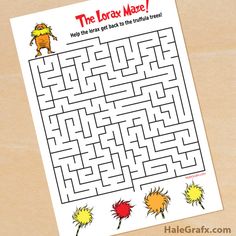 the lorax maze is an easy way to help kids learn how to read it