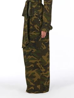 Our utility camo skirt ticks all the non-negotiables of its workwear heritage – comfort, durability, ease of movement – with elevated design and shaping details. The slimming effect of the v-waistline is repeated in contour seaming, an adjustable waist preference, and a center back slit. Camo Collection Imported 97% Cotton, 3% Spandex Pocket Lining: 100% Polyester Model wears size X-Small This item is lined True to size Army Fatigue Skirt Outfit Black Women, Camouflage Fashion, Army Fatigue, Safari Chic, Camo Skirt, Camo Fashion, Ticks, Types Of Fashion Styles, Skirt Outfits