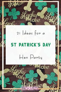 st patrick's day party with shamrocks and gold foil