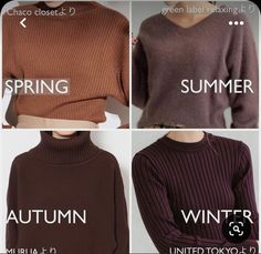 Winter Colors Clothes, Deep Autumn Summer Wardrobe, Soft Summer Brown, Warm Spring Wardrobe, Deep Winter Summer Outfits, True Spring Color Palette, Summer Skin Tone