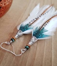 Okami Aesthetic, White Rooster, Boho Wedding Earrings, Earrings Western, Beaded Jewelry Earrings, Earrings Real, Rooster Feathers