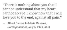 a quote from albert camus about love