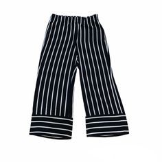 Nwt Cropped Pants By Inc Pull On Elastic Waist Relaxed Fit Inseam 25” Polyester 100% Black Bottoms With Contrast Stripes For Workwear, Black Bottoms With Contrast Stripes For Work, Straight Pants With Contrast Stripes For Spring, Chic Black Bottoms With Contrast Stripes, Chic Summer Pants With Contrast Stripes, Trendy Bottoms With Contrast Stripes For Spring, Black Bottoms With Contrast Stripes For Spring, Spring Black Bottoms With Contrast Stripes, Black Pants With Contrast Stripes For Spring