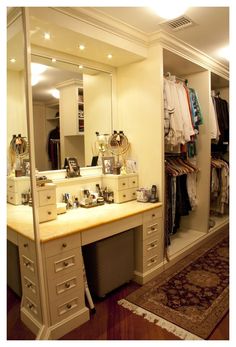 the dressing room is clean and ready to be used as a dressing area for someone's personal belongings