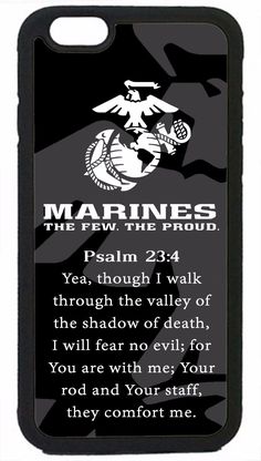 an iphone case with the marines message on it