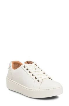 Børn Mira Platform Sneaker - White Leather | Editorialist Heels, Sneakers