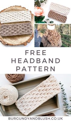 free crochet headband pattern with text overlay that says, free headband pattern