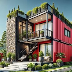 Portable Cabins, Modern Workspace, Storage Container Homes, Container Office, House Balcony Design, Barn Style House