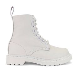 New. In Box. White On White Sole. Only Extremely Minor Darkening On One Shoe Sole From Store Try On. Other Flaw: Some Dark Spots (As Shown) On Laces. White Leather Ankle Combat Boots, White Ankle Boot Combat Boots For Streetwear, White Ankle Combat Boots For Streetwear, White High-top Leather Combat Boots, White Leather High-top Combat Boots, White High-top Combat Boots With Lug Sole, White Round Toe Combat Boots For Streetwear, White Combat Boots With Round Toe For Streetwear, White Casual Boots With Laces