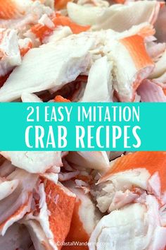 21 easy iittion crab recipes Seafood Snackers Recipes, Imitatation Crab Recipe Low Carb, Crab Cake Casserole Recipes, Easy Crab Recipes Simple, Recipes With Crab Meat Easy, Imitated Crab Meals, Crab Recipes For Dinner, Imitated Crab Fried, Crabmeat Recipes Easy