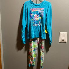 Brand New Girls Pajama Set Size 6x! Net. Smoke Free Home! Blue Long Sleeve Casual Sleepwear, Casual Blue Long Sleeve Sleepwear, Casual Long Sleeve Blue Sleepwear, Fun Blue Sleepwear, Blue Fun Sleepwear For Sleepover, Blue Fun Sleepwear, Fun Blue Sleepwear For Sleepover, Multicolor Casual Sets For Sleepover, Casual Blue Sleepwear For Sleepover