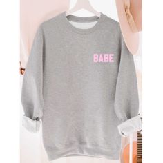 New Boutique Babe Sweatshirts Long Sleeve Crewneck Cotton Blend True To Size. Size Up Is Your Want An Oversized Fit S-5x Available In Black, White, Gray And Pink Comment Or Bundle To Choose Color. Pair With Bikers Or Leggings. Pink Basic Sweatshirt With Relaxed Fit, Pink Relaxed Fit Basic Sweatshirt, Casual Pink Sweatshirt With Text Print, Gray Relaxed Fit Sweatshirt With Slogan, Casual Pink Sweater With Text Print, Pink Text Print Sweatshirt For Loungewear, Trendy Gray Sweatshirt With Text Print, Trendy Gray Text Print Sweatshirt, Pink Slogan Sweatshirt For Loungewear