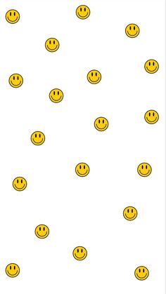 a white background with yellow smiley faces