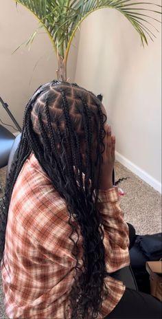 Bohemian Knotless Braids Edges, First Day Hairstyles Black, Knotless Braids With Curls And Color, Knowles’s Braids Hairstyles, Braided Ponytail With Curls, Large Bohemian Knotless Braids, Knotless Braids With Curls, Latest Braided Hairstyles, Medium Knotless