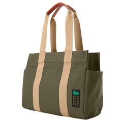 Everyday Essentials   Every day is an adventure with this lightweight 100% Egyptian cotton canvas tote, woven in Italy and featuring various pockets to keep you organized everywhere you go. Green Duck Canvas Travel Bag, Green Canvas Weekender Bag With Large Capacity, Green Canvas Bag With Canvas Lining For Travel, Green Travel Bag With Multiple Pockets, Large Capacity Green Canvas Weekender Bag, Functional Green Canvas Bag With Pockets, Duck Canvas Tote Bag With Pockets, Khaki Canvas Bag For Travel, Outdoor Large Capacity Duck Canvas Bag