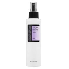 Ultra-lightweight, the AHA/BHA Clarifying Treatment Toner by COSRX is an exfoliating acid-powered formula. Working to visibly refine the skin’s texture, the spray promotes a more unified and smoother-looking complexion.Gentle enough for daily use, the toner features a blend of willow bark and apple fruit water, uniting to help buff away dead skin cells and leave the complexion looking radiant. Fortified with glycolic acid, the formula decongests the pores and helps to diminish the appearance of Korean Toner, Best Toner, Exfoliating Toner, Fruit Water, Aha Bha, Facial Exfoliator, Facial Spray, Improve Skin Texture