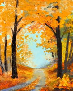 an iphone photo with the text, paint nite on it and trees in fall colors