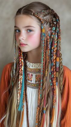 ♔ Enfants & Tresses ♔ Children & Braids Native Braids Hairstyles, Children Braids, Storytelling For Kids, Braiding Ideas, Beanie Hairstyles, Boho Hair Wrap, Hair Braid Patterns, Peinados Hair Styles, World Hair