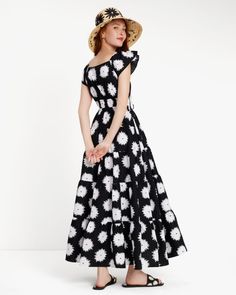 Pom Pom Floral Smocked Dress | Kate Spade New York Knee-length Smocked Dress With Floral Print For Daywear, Elegant A-line Kate Spade Dress, Kate Spade Formal Knee-length Dress, Chic Kate Spade Knee-length Dress, Kate Spade Knee-length Spring Dress, Smocked Dress, Kate Spade New York, Kate Spade, Pom Pom