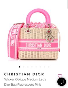 Dior Summer, Lady Dior Handbag, Christian Dior Paris, Christian Dior Fashion, Embroidered Canvas, Straw Bags, Straw Tote, Lady Dior Bag, Lady Dior