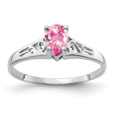 14k White Gold 6x4mm Pear Pink Tourmaline October Birthstone Ring 1.38 Grams. Size: 6 X . Made In: United States Fine Jewelry, Rings Jewelry, Birthstone Rings, October Birthstone Rings, Rings Jewelry, Gemstone Rings Casted, Polished, 14k White Gold, Genuine, Pink Tourmaline, Avail. In 10k Yellow Gold, Avail. In 18k Yellow Gold, Avail. In 14k Yellow Gold, Avail. In Platinum, Avail. In 18k White Gold, Pear Complete Specifications: Purity: 14k, Finish: Polished, Stone Type 1: Pink Tourmaline, Stone October Birthstone Jewelry, October Birthstone Rings, Pink Tourmaline Ring, Pink Sapphire Ring, Sapphire Color, Tourmaline Stone, Tourmaline Ring, October Birthstone, Elegant Ring