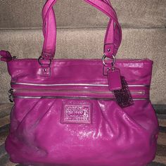 - Never Used! - Perfect Condition Purple Shoulder Bag With Double Handle And Zipper Closure, Purple Tote Shoulder Bag With Dust Bag, Purple Shoulder Bag For Shopping, Coach Purple Tote Bag, Purple Satchel Tote With Zipper Closure, Purple Tote Satchel With Zipper Closure, Purple Coach Shoulder Bag For Everyday, Purple Satchel With Dust Bag For Everyday Use, Purple Satchel For Everyday Use With Dust Bag