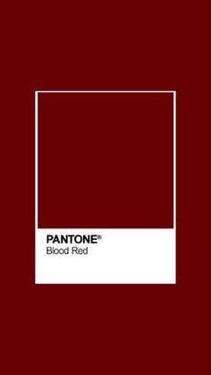 pantone's blood red color is shown in the image, and it looks to be