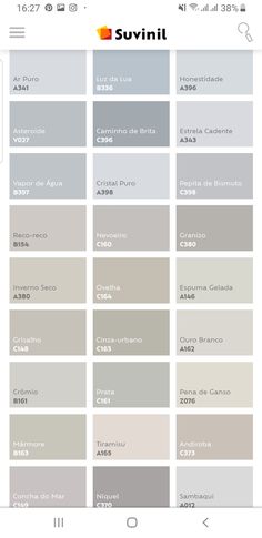 the color scheme for an app that shows different shades of grays and browns, including white