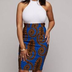 D'iyanu Zari African Print Slim Pencil Skirt Brand New With Tags! Color: Blue/Gold Multi Size: Medium Brand: D'iyanu Details: - Slim Pencil Skirt - Light Stretch - Zipper - High Waist - Blue-Gold Leaves Detail - Knee Length - Bodycon Fit This Skirt Is So Super Cute! You Need It. Check The Other Listings In My Closet For More Fabulous Items And Make It A Bundle! Blue Non-stretch Pencil Skirt, Blue Non-stretch Mini Skirt, Panama Fashion, African Print Pencil Skirt, Gold Leaves, African Print, Blue Gold, Panama, Pencil Skirt