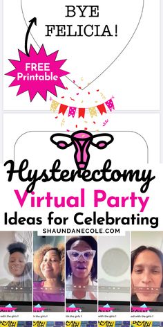 Hysterectomy Party Ideas Goodbye Uterus In-Person Or Virtual Party. Hysterectomy party ideas Uterus Cake, Funny Invitations, Cake Funny, Recovery Gifts, Virtual Party