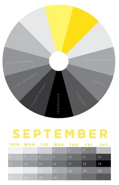 the color wheel for an upcoming calendar